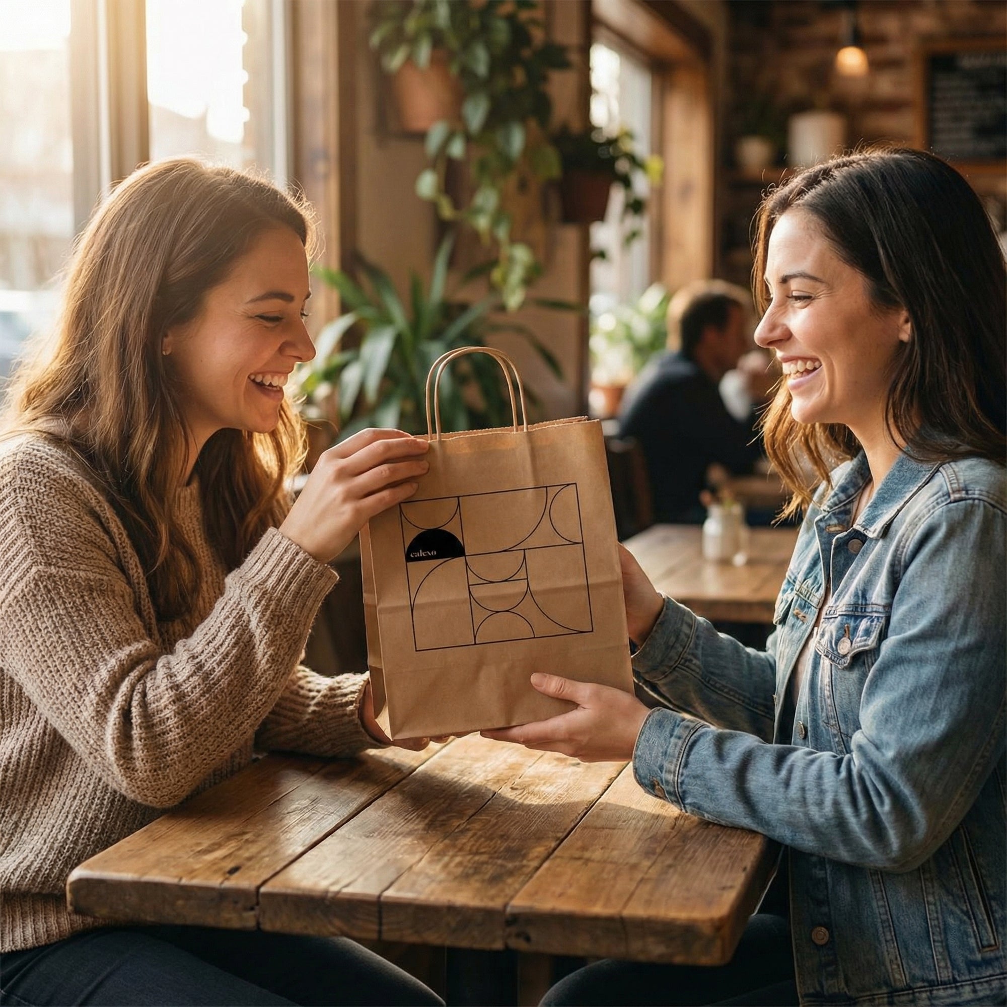 The Ambassador of Good Feelings. (A Curated Carryall.) Reusable Brown Kraft Paper Gift Bag with Calexo Stamp.