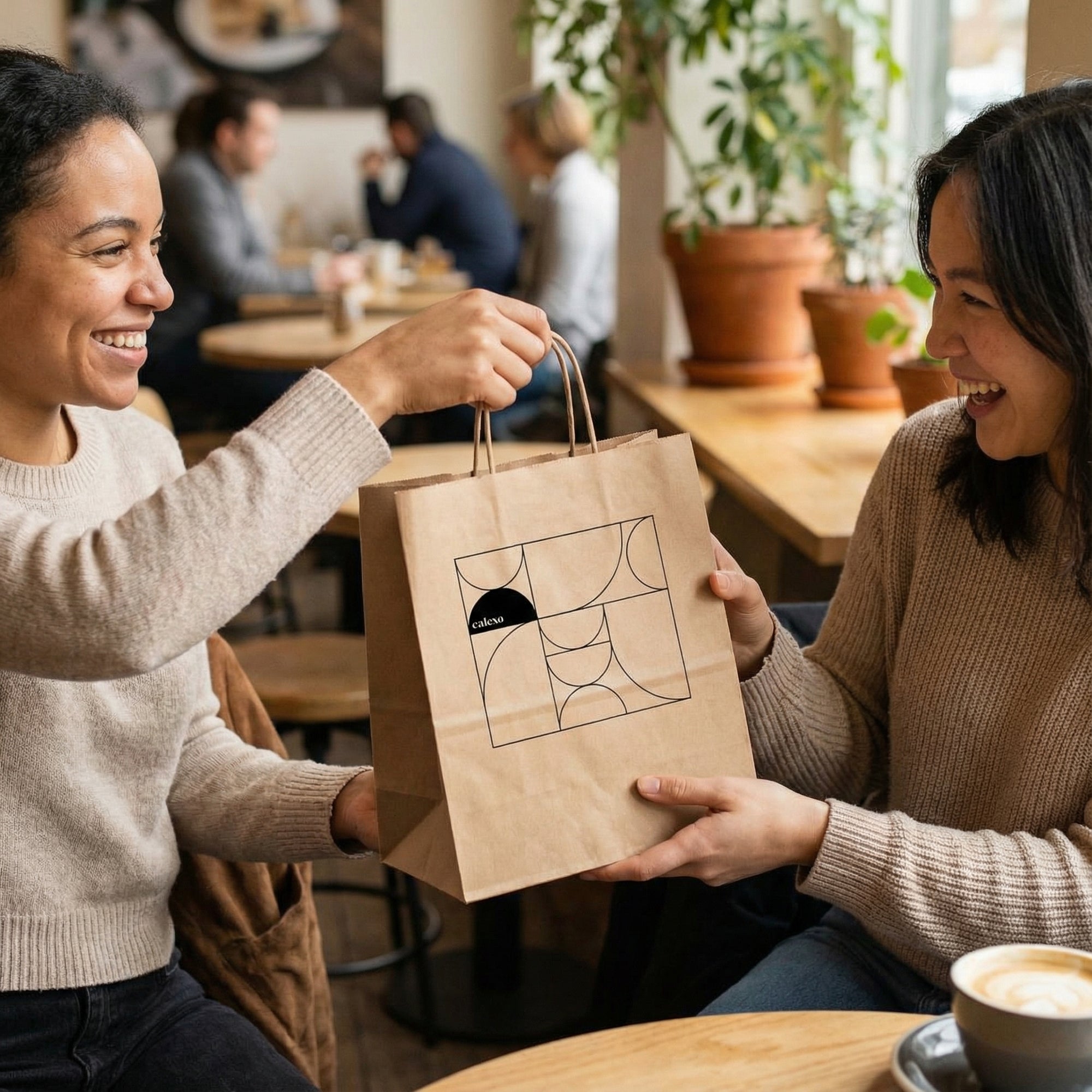 The Ambassador of Good Feelings. (A Curated Carryall.) Reusable Brown Kraft Paper Gift Bag with Calexo Stamp.