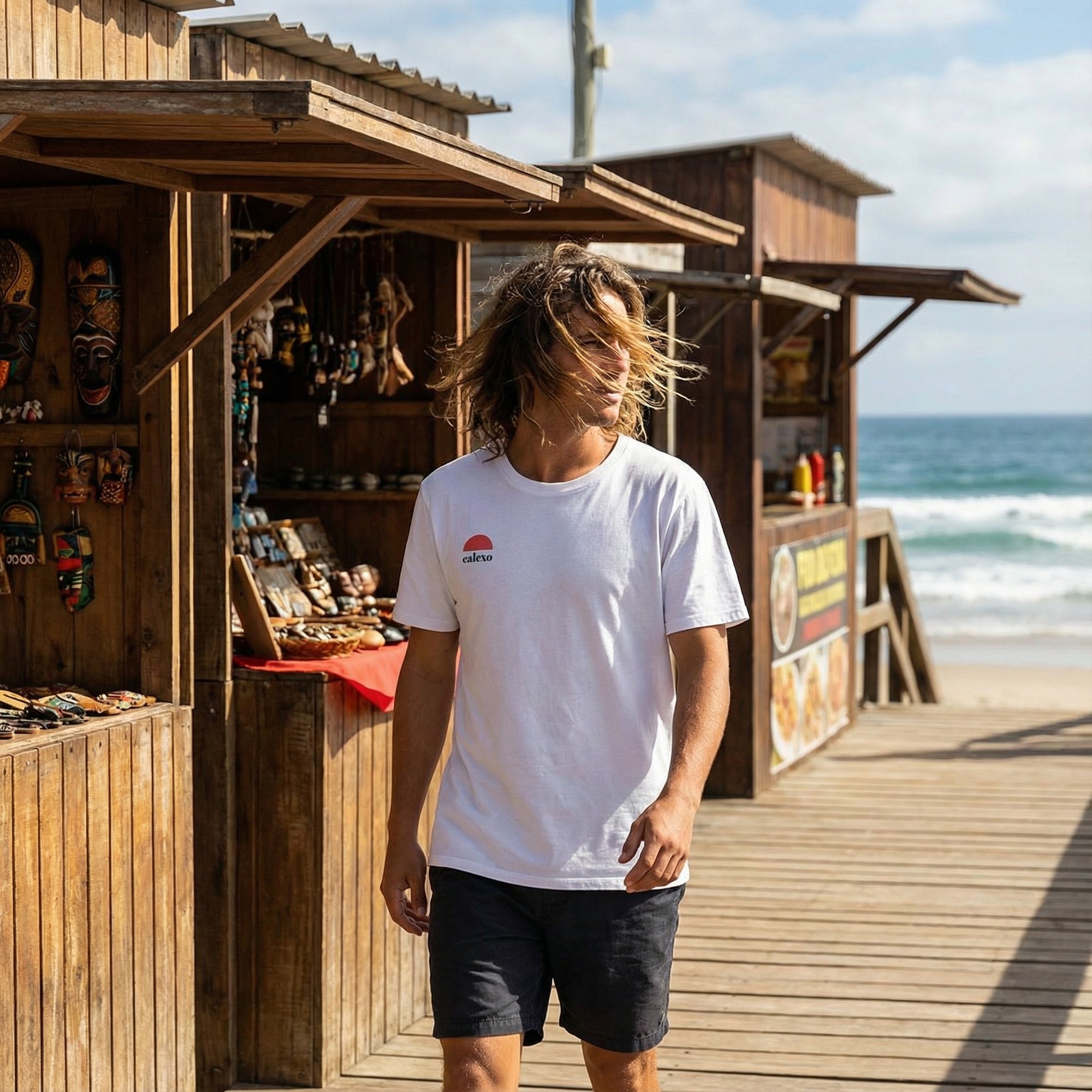 Calexo Sun Classic T-Shirt — Minimal Logo, Timeless Casual Tee