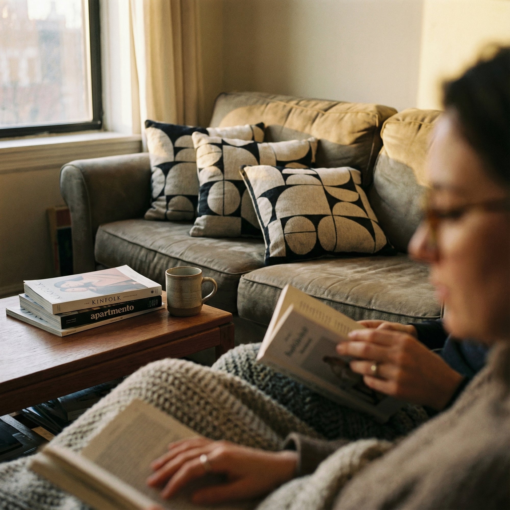 Calexo Art Deco Woven Pillow — Chic Geometric Accent for Living Room & Bedroom