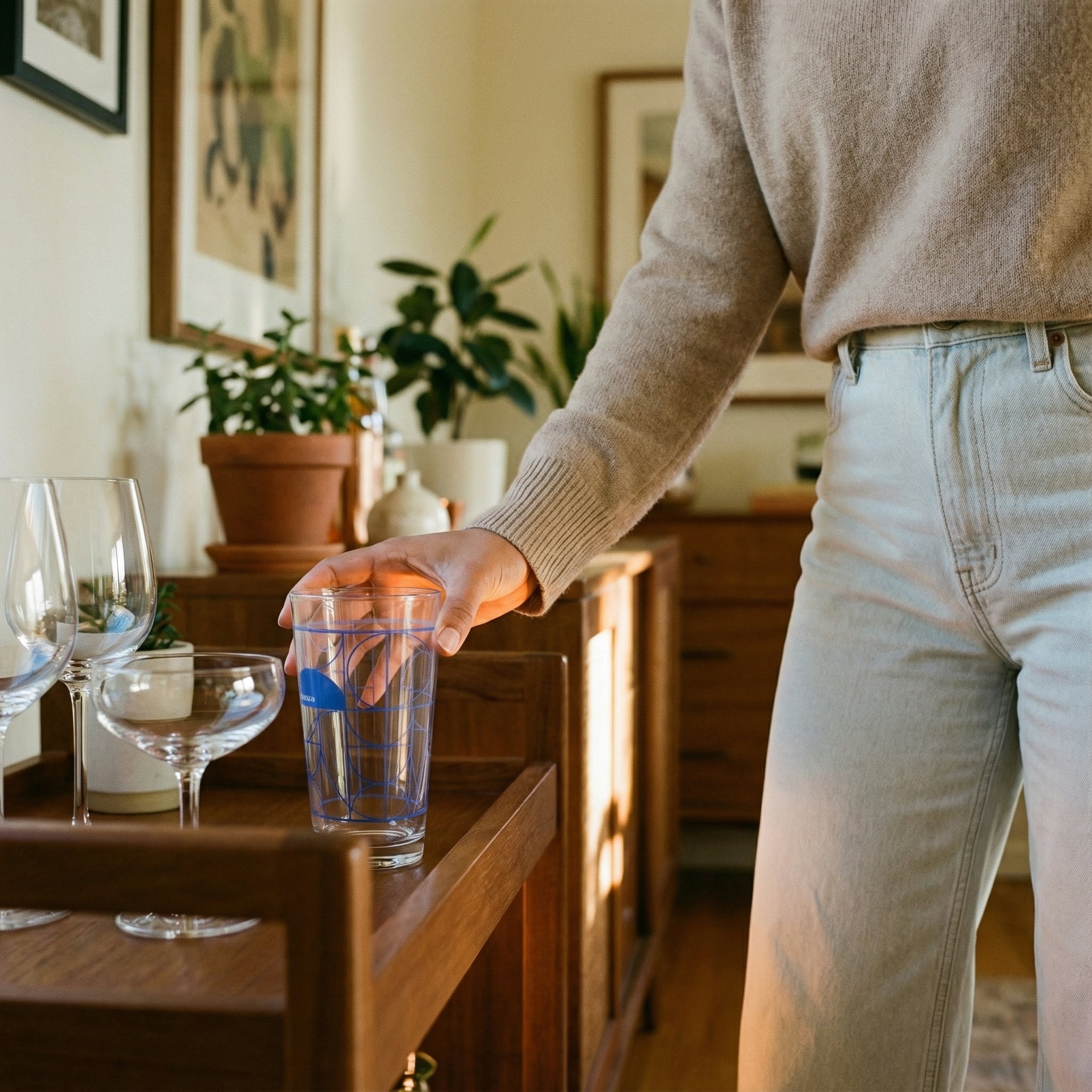 Calexo Mixing Glass — 16oz Geometric