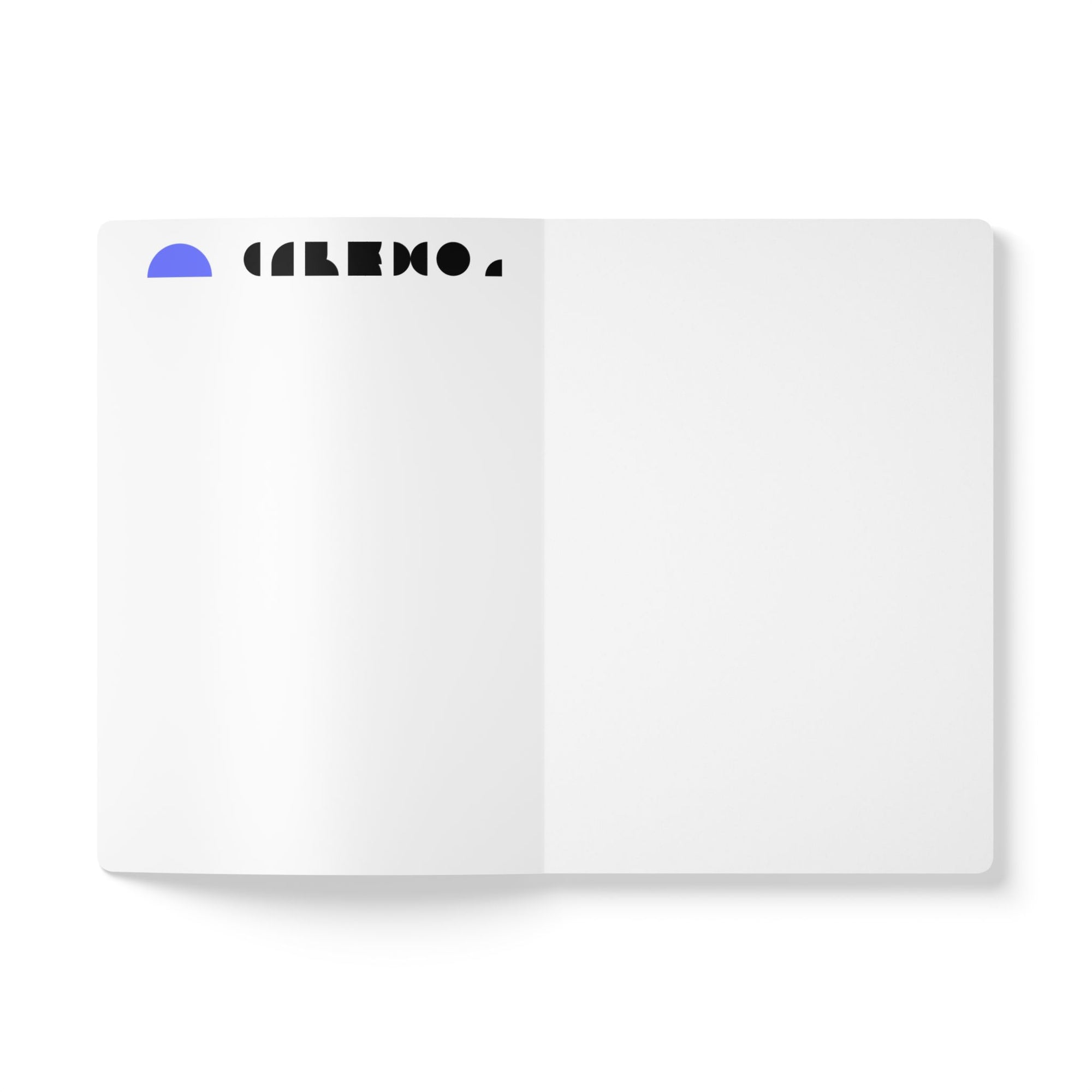 Geometric Minimalist Softcover Journal — Black & White Modern Pattern