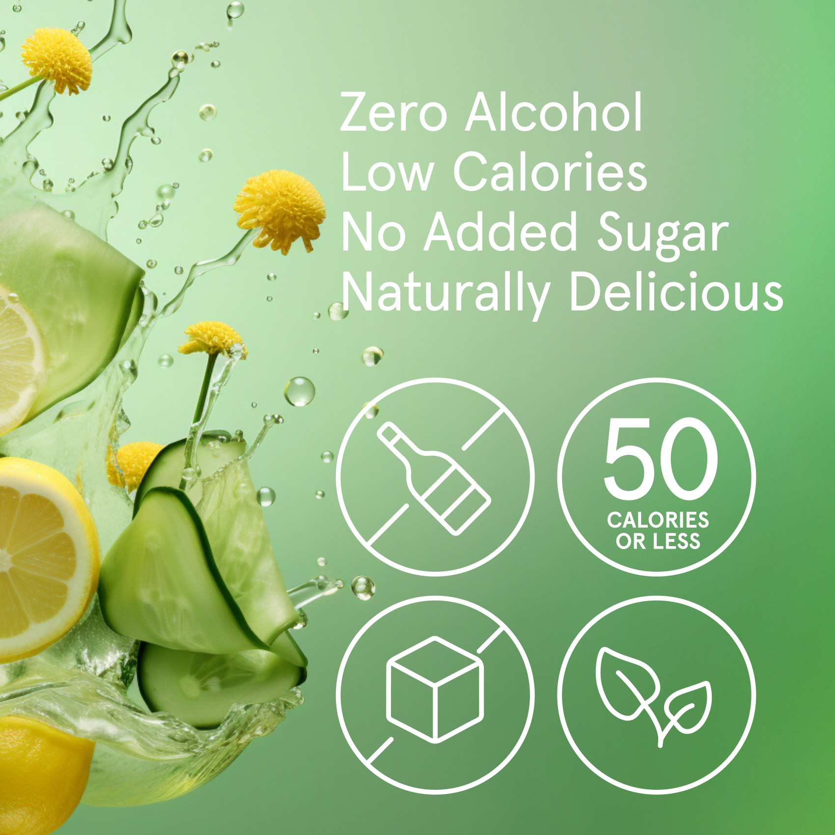 Cucumber Citron - Non-Alcoholic Sparkling Mocktail - 12oz